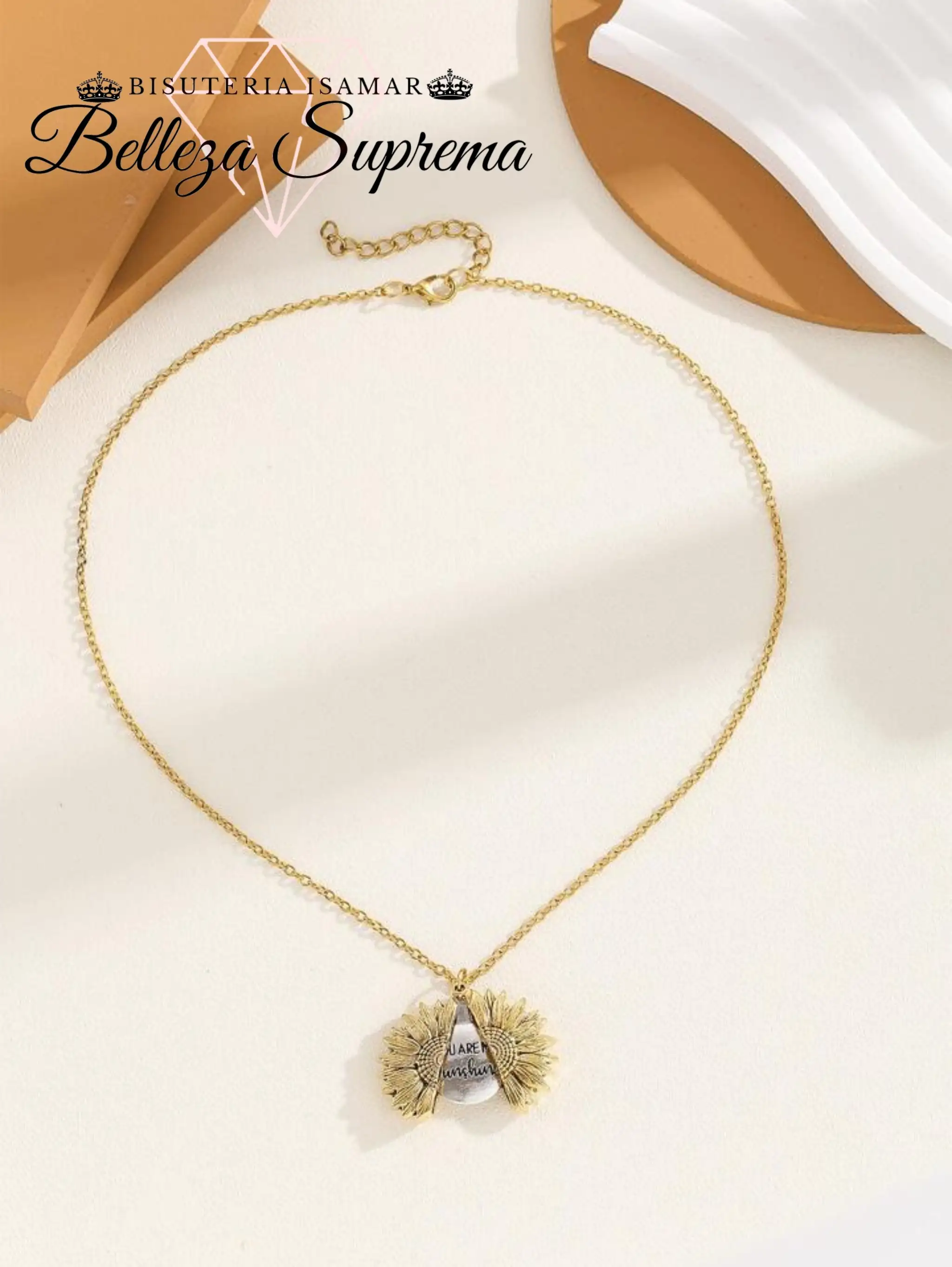 COLLAR CON DIJE DE GIRASOL CON ABERTURA  3