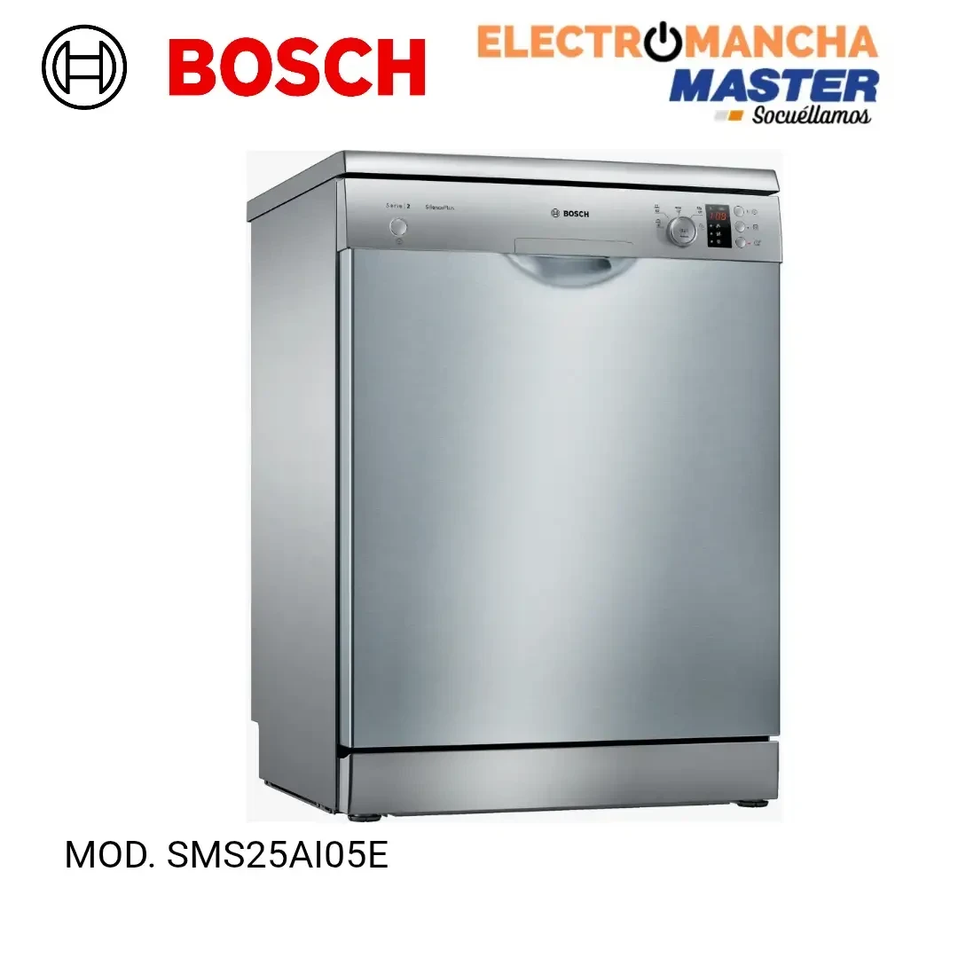 LAVAVAJILLAS BOSCH SMS25AI05E INOX. 12 CUBIERTOS CLASE E 