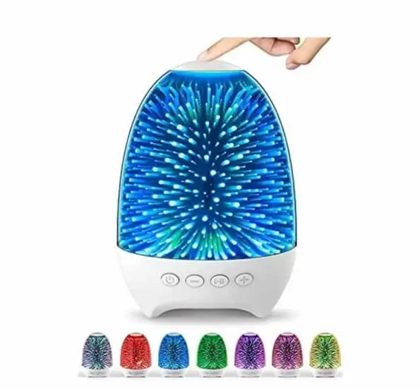 Lámpara Bocina Bluetooth Touch De Colores 