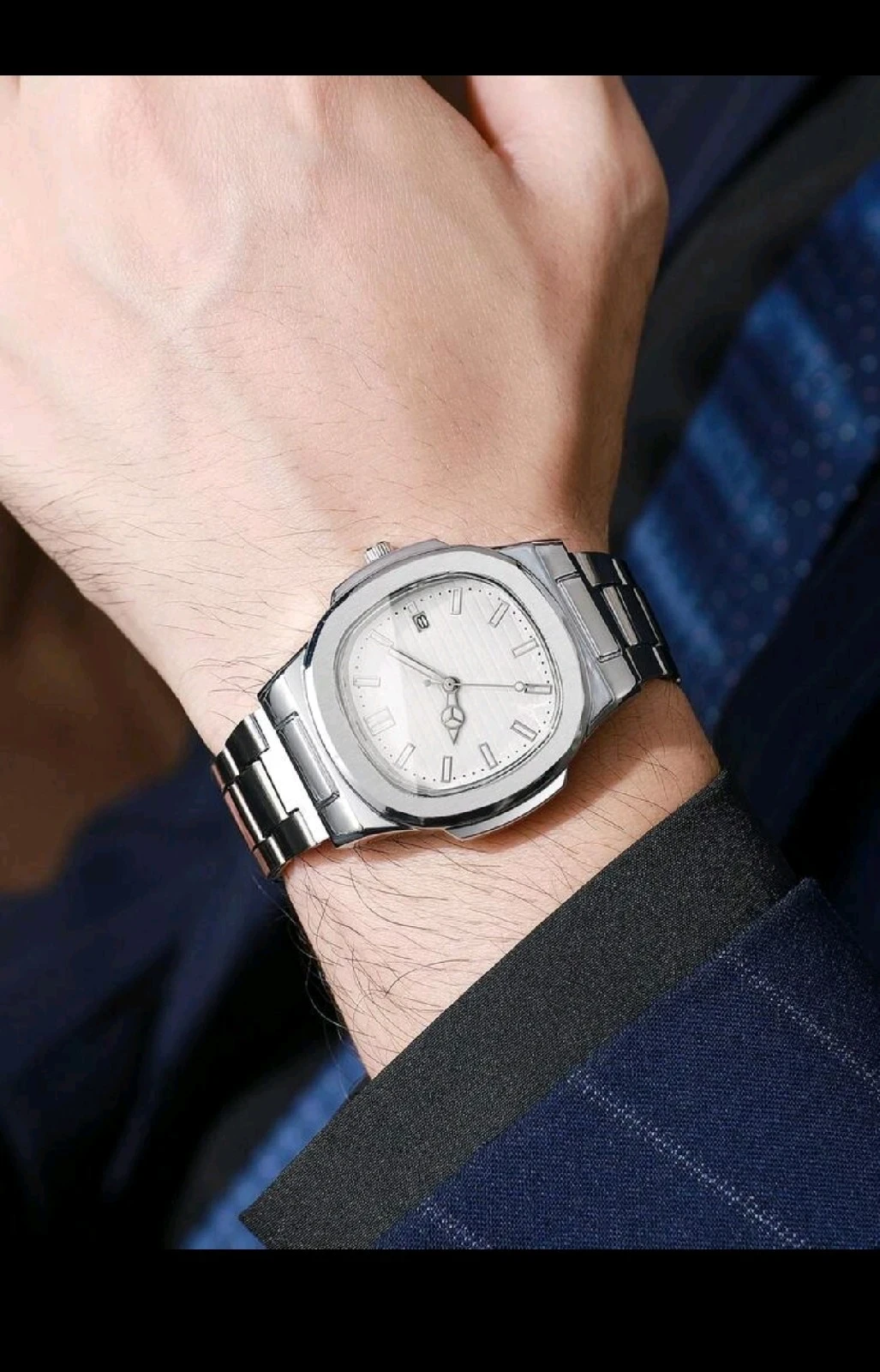 Reloj Análogo Ejecutivo con Bisel Octagonal y Fechador 3