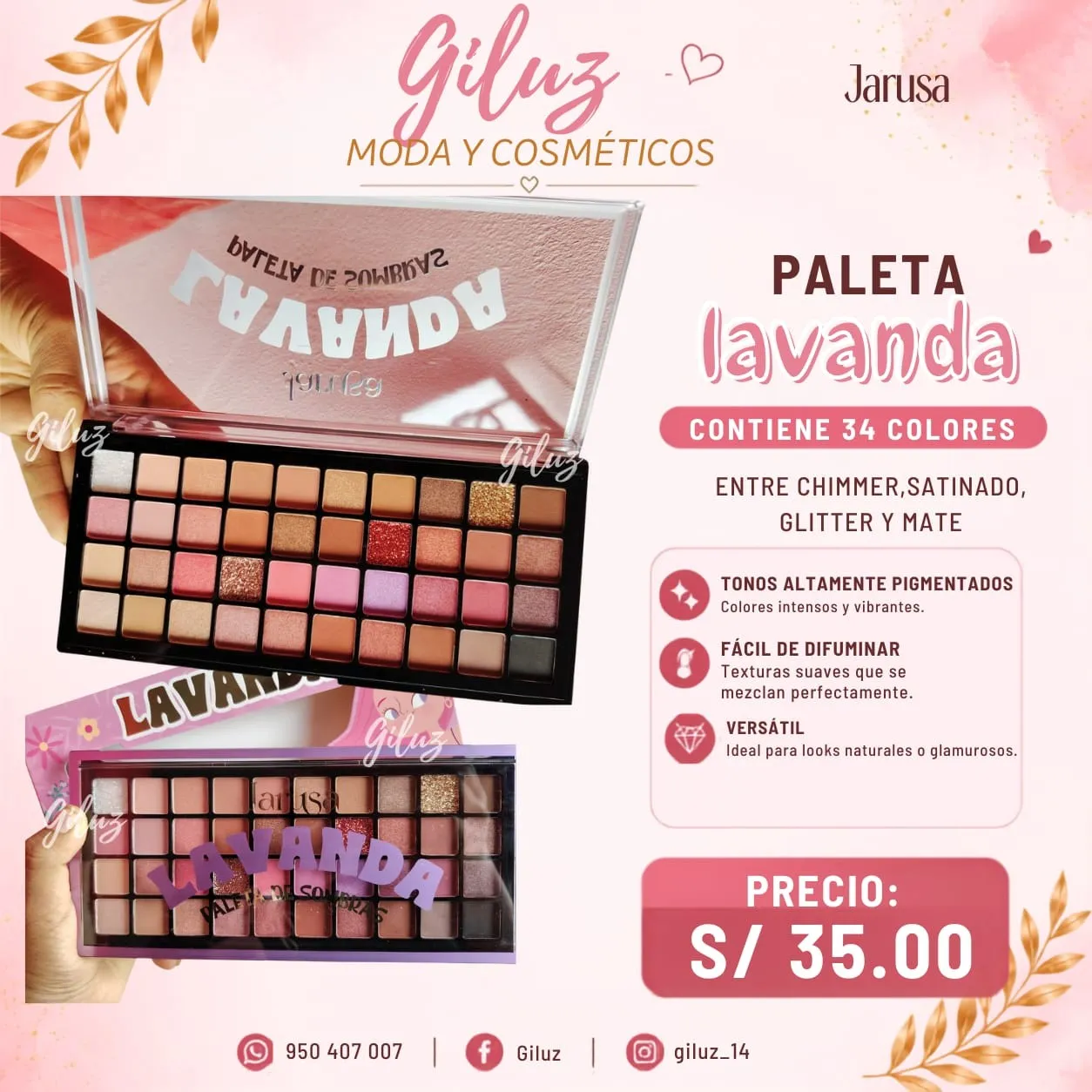 Paleta de sombras jarusa