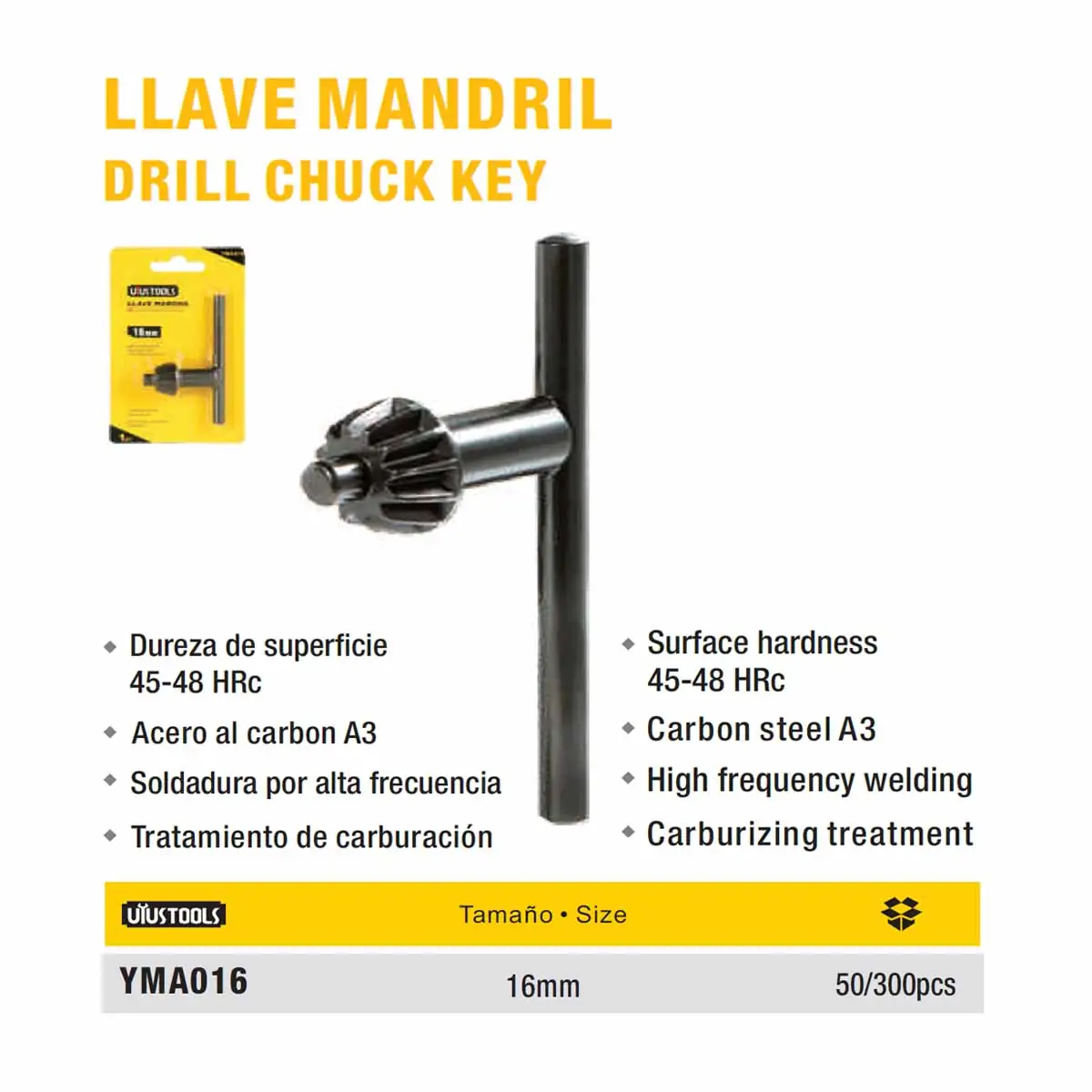 LLAVE MANDRIL TALADRO UYUST 16mm (1.5 - 16mm )