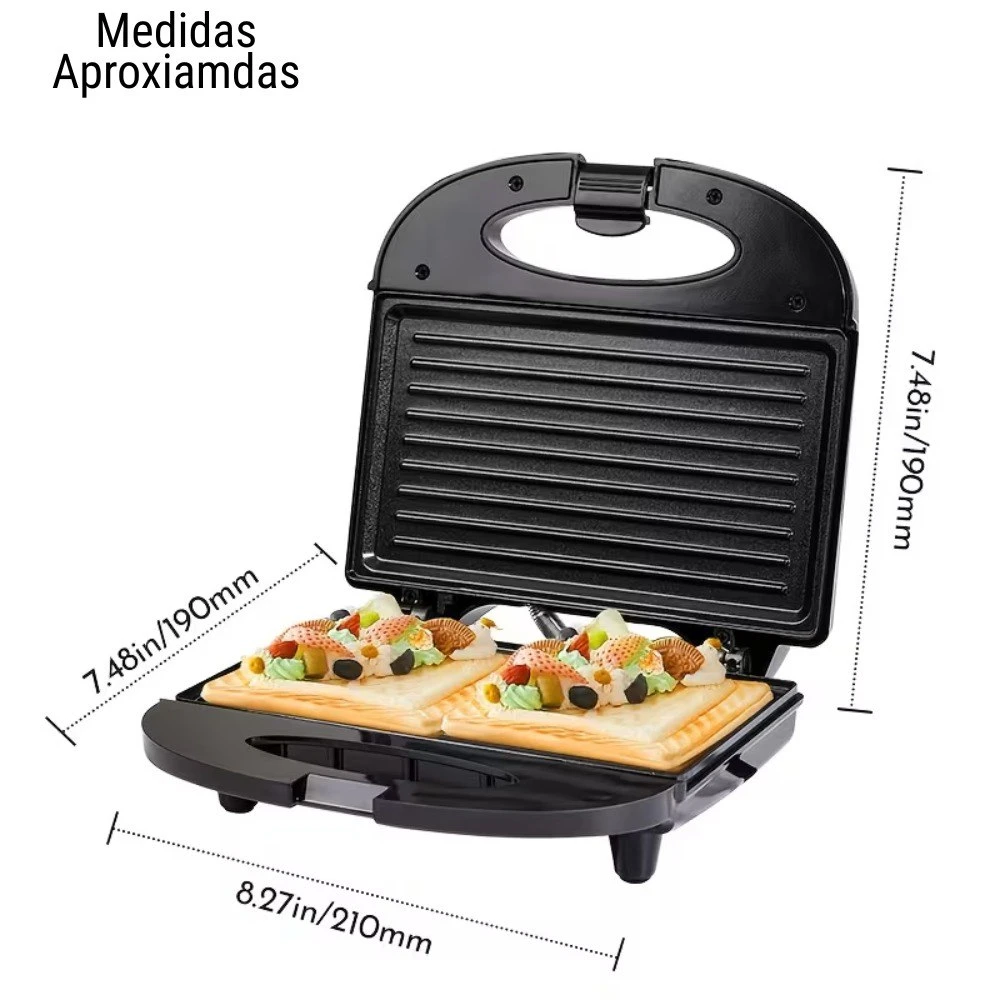 Sandwichera electrica parrilla 800w 2