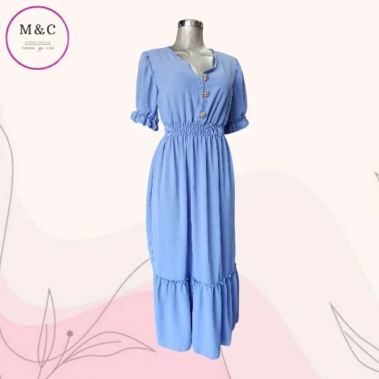 Vestido largo con botones