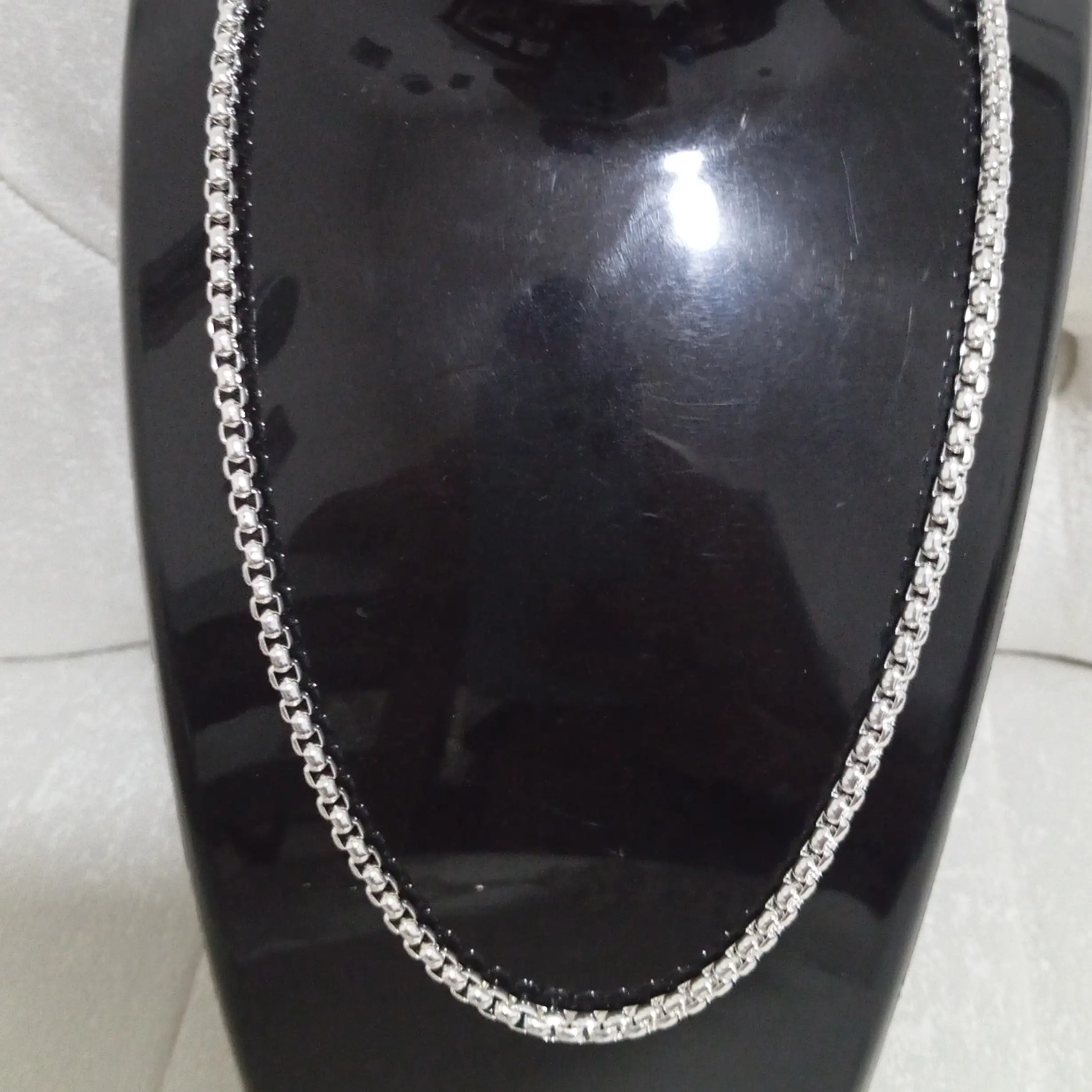 Collar de Cadena Figaro de Plata Esterlina 925 hombre y mujer 