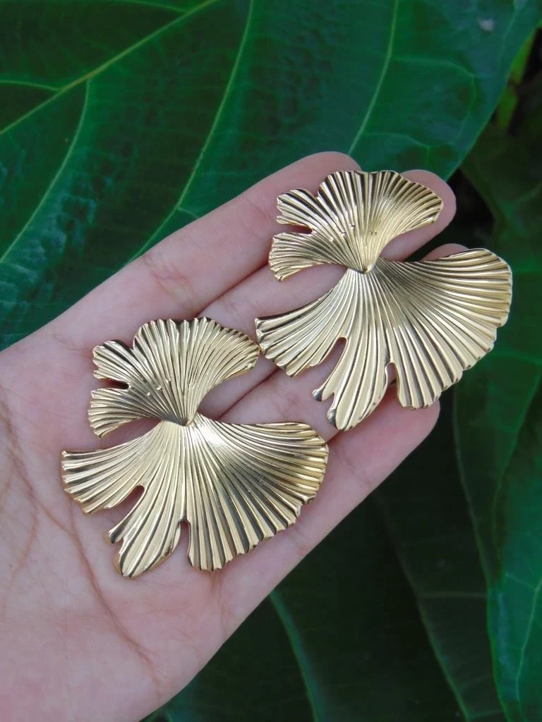 ARETE ACERO DOR MAXI HOJA GINKGO 2