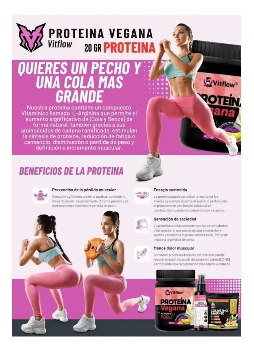 Combo PROTEINA AUMENTA POMPIS  4