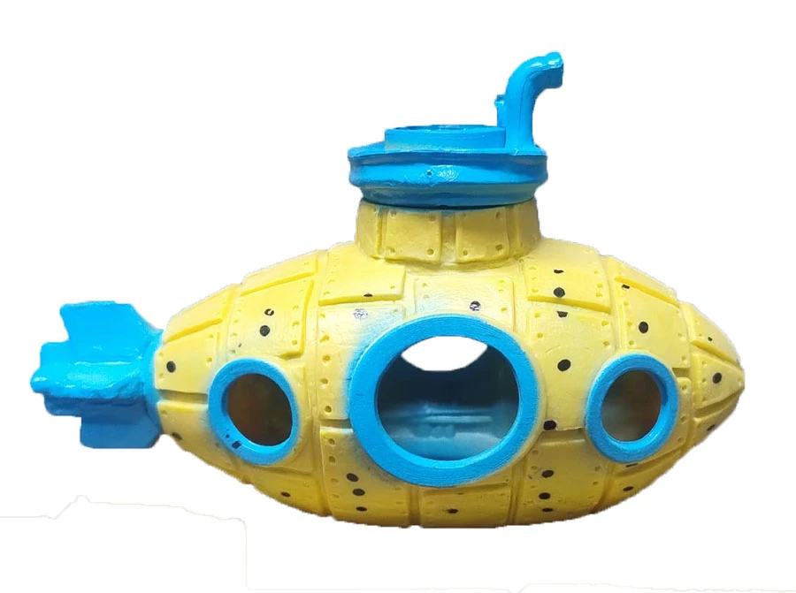 Adorno de Pvc Submarino Chico 13*6*8cm Aq-542 3