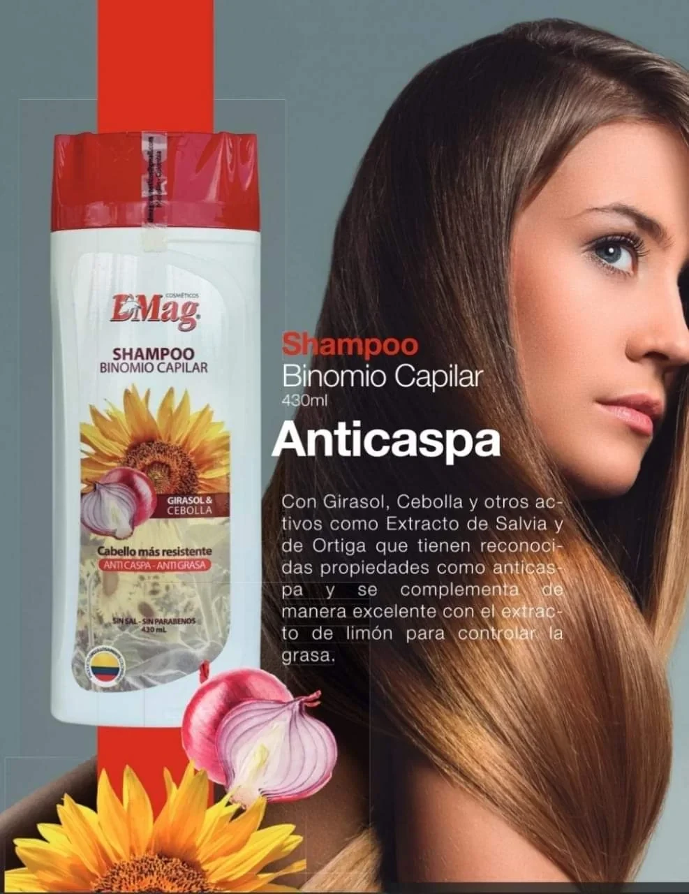 dmag shampoo girasol y cebolla x430 ml