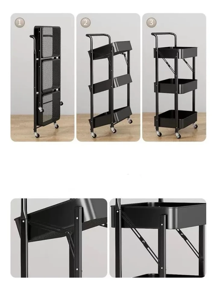 CARRO ORGANIZADOR PLEGABLE DE METAL  3