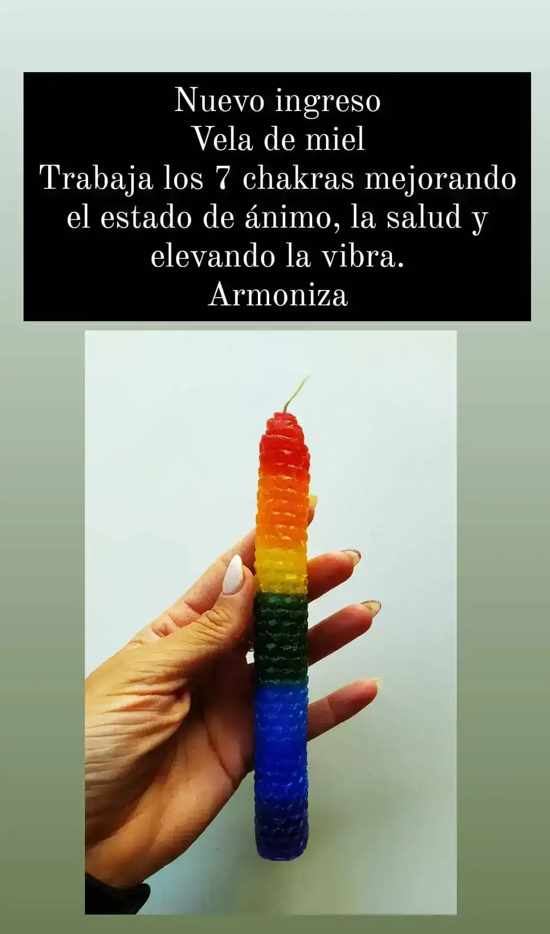 Vela de miel 7 chakras