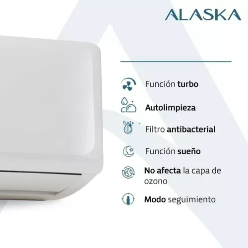 AIRE ACONDICIONADO ALASKA 2650W SPLIT FRIO/CALOR AS26WCAU 2