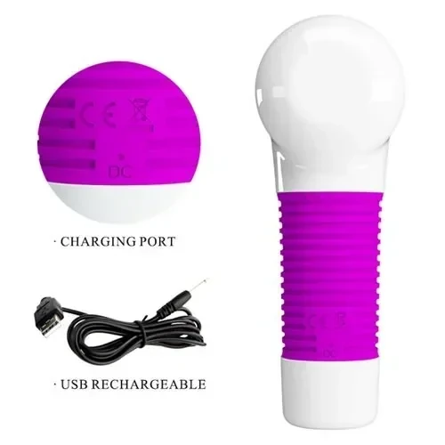 Vibrador Masajeador Multifuncion Recargable Silicona 3