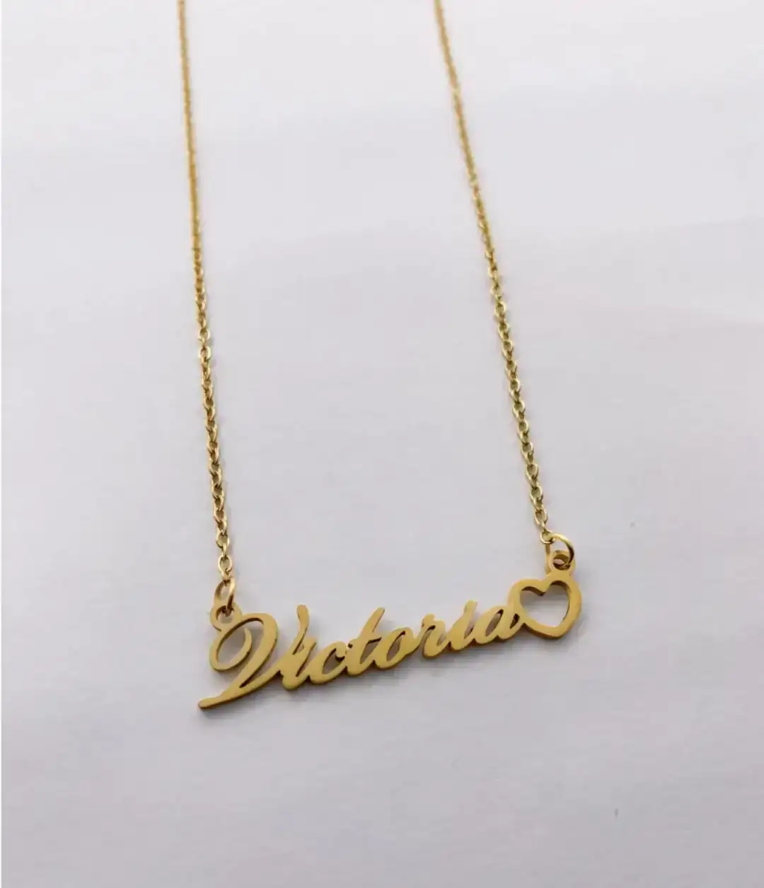 Cadena nombre corazón  4