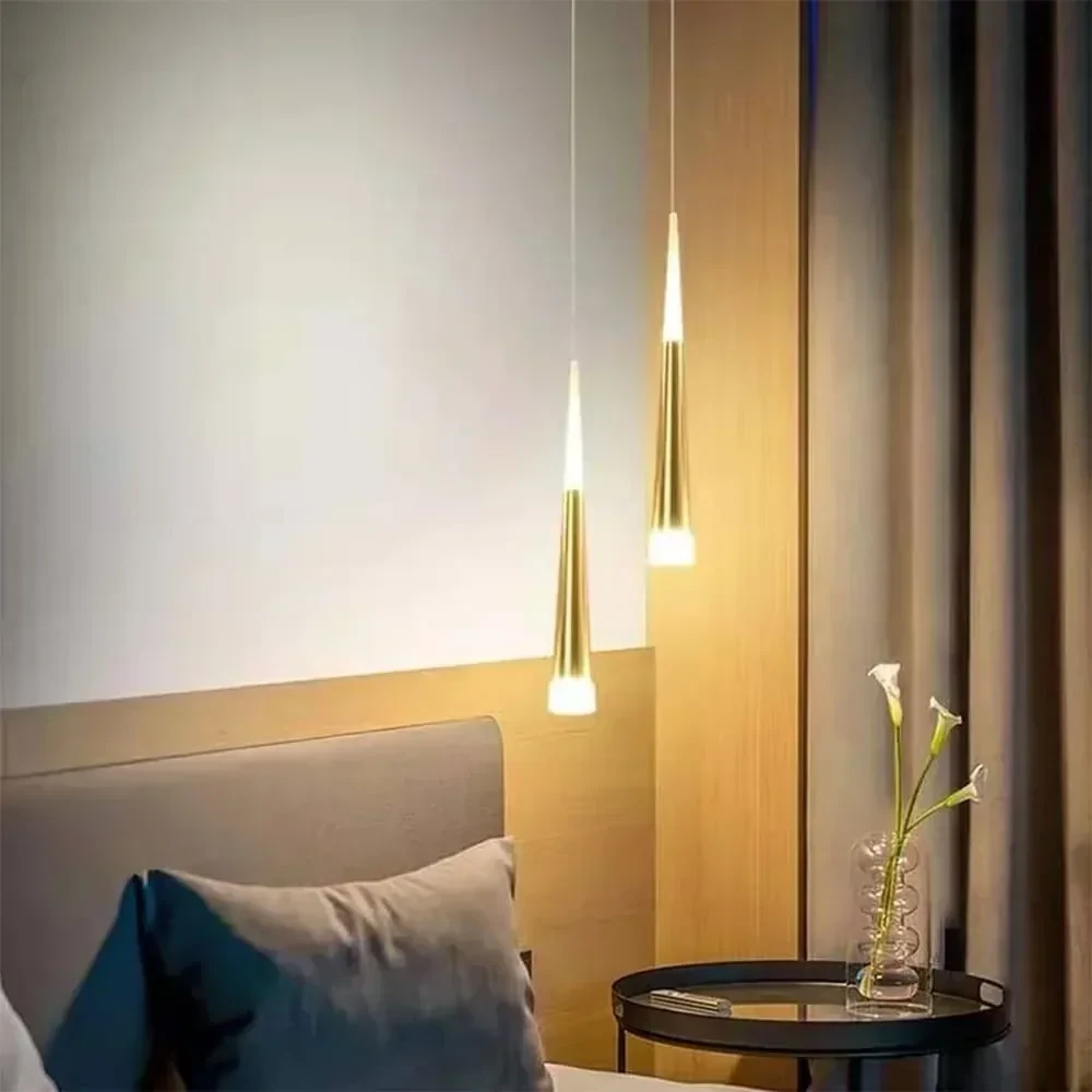 LAMPARA COLGANTE SIMPLE GOLD 5W LUZ CALIDA 3000K 3