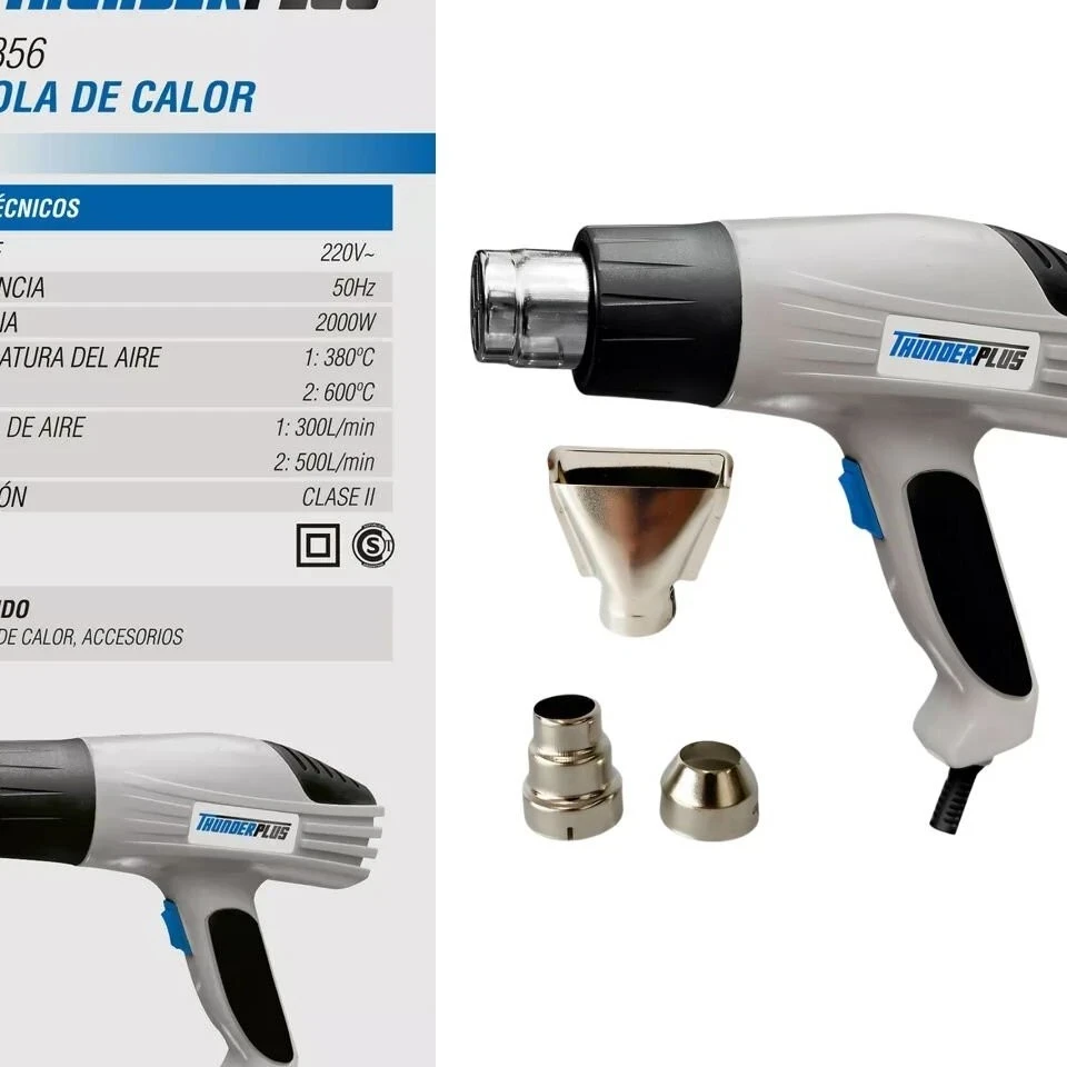PISTOLA DE CALOR CON ACCESORIOS 