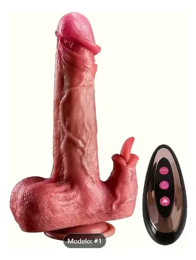 Dildo vibrador con lengua 2
