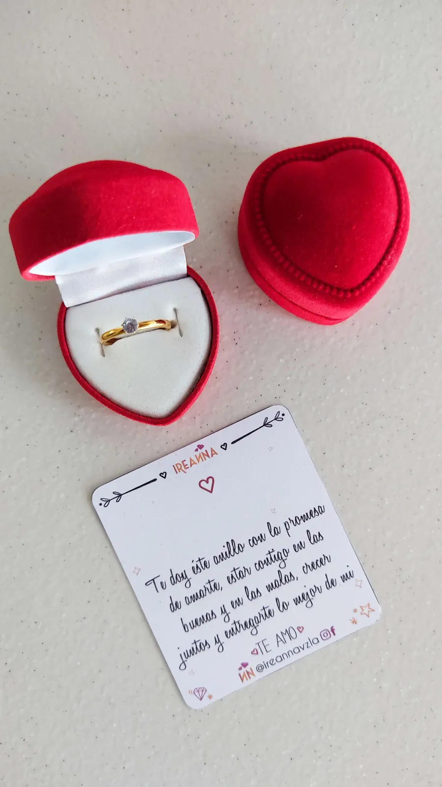 Anillo de promesa delicado ✨💍