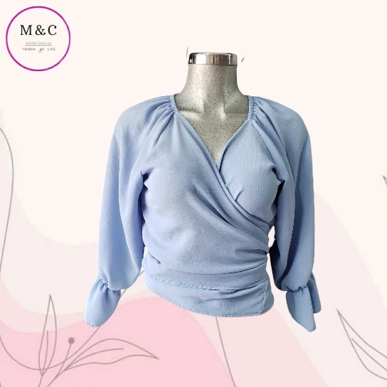 Blusa Talla G cruzada manga larga 4