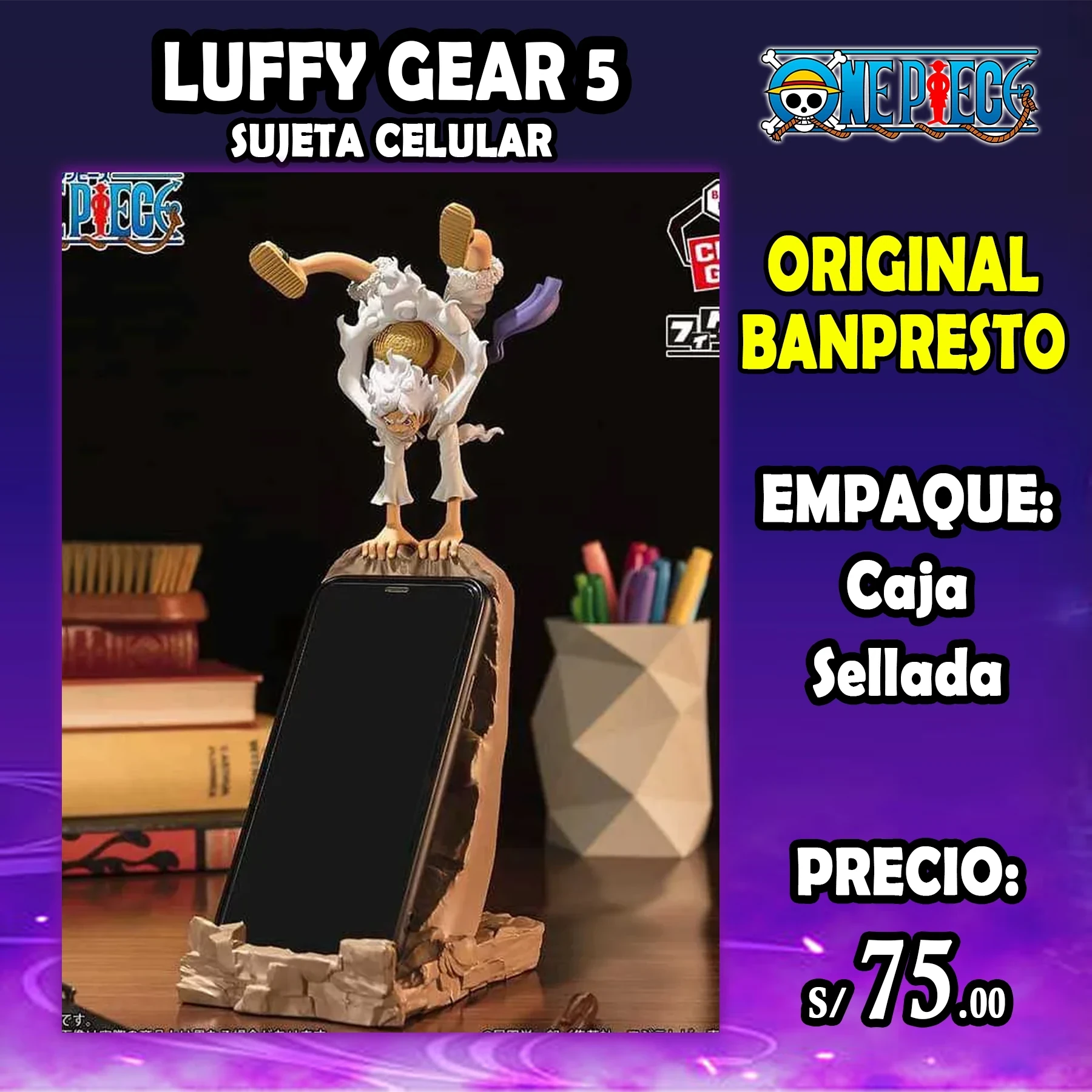 Luffy Gear 5 Porta Celular