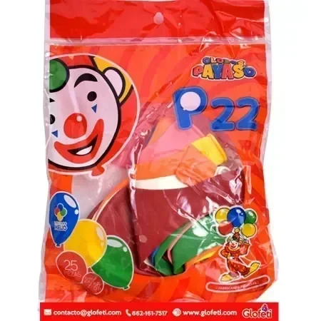 Globo de colores c/25  #22 payaso 3