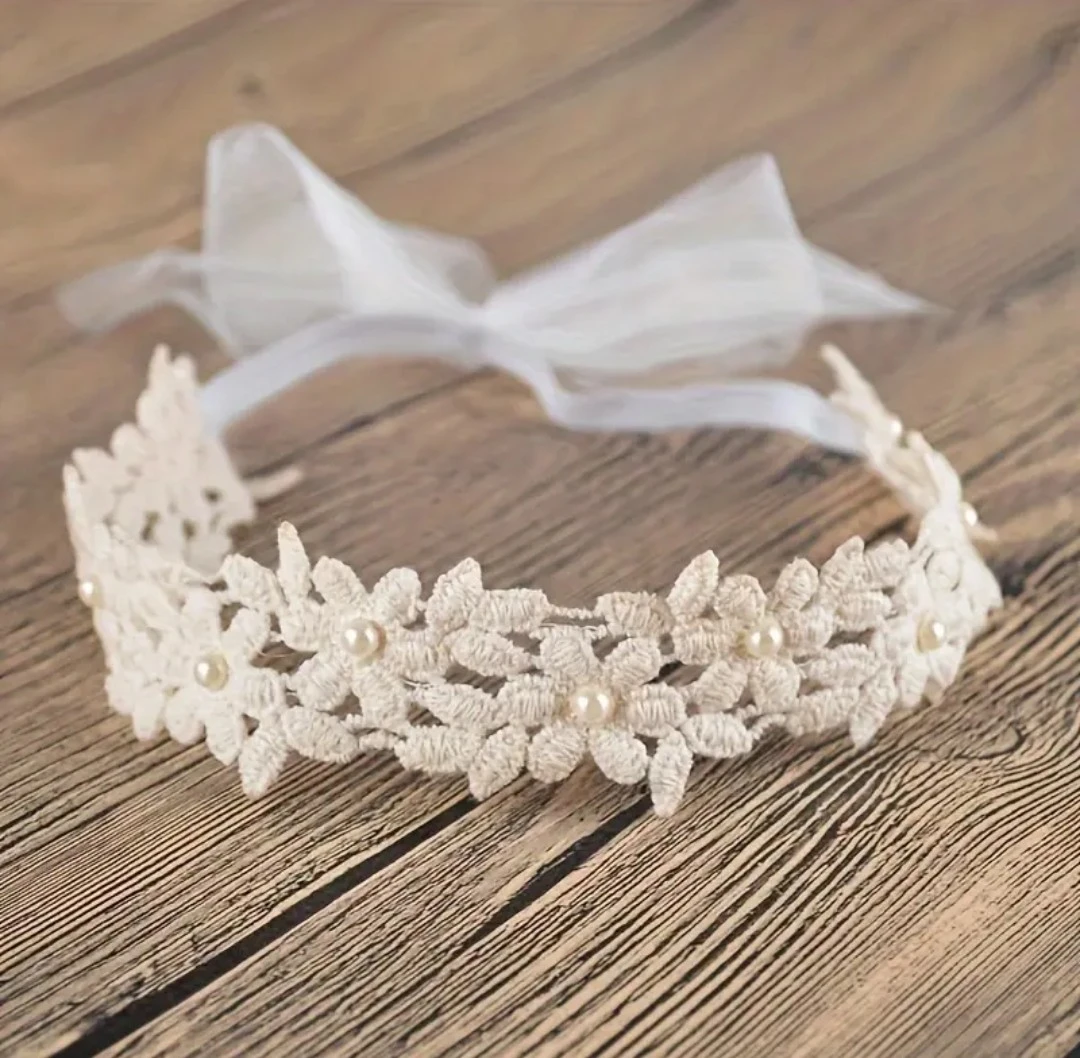 DIADEMA DE NIÑA BEIGE