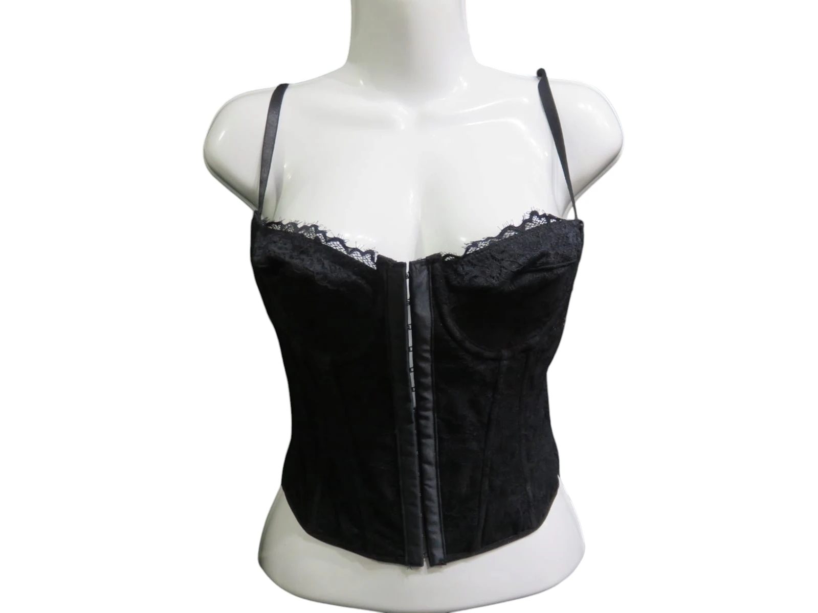 Crop top encaje gancho