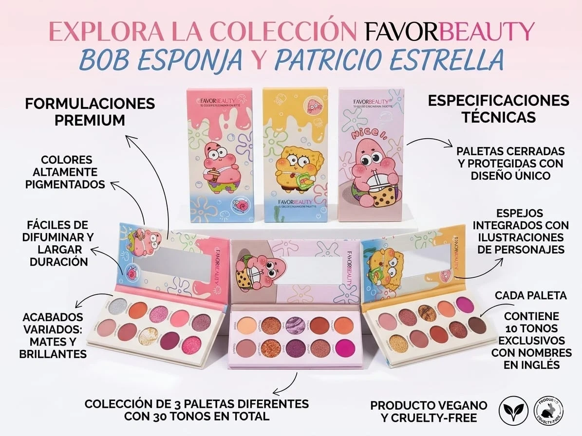 PALETA DE SOMBRAS BOB ESPONJA 2