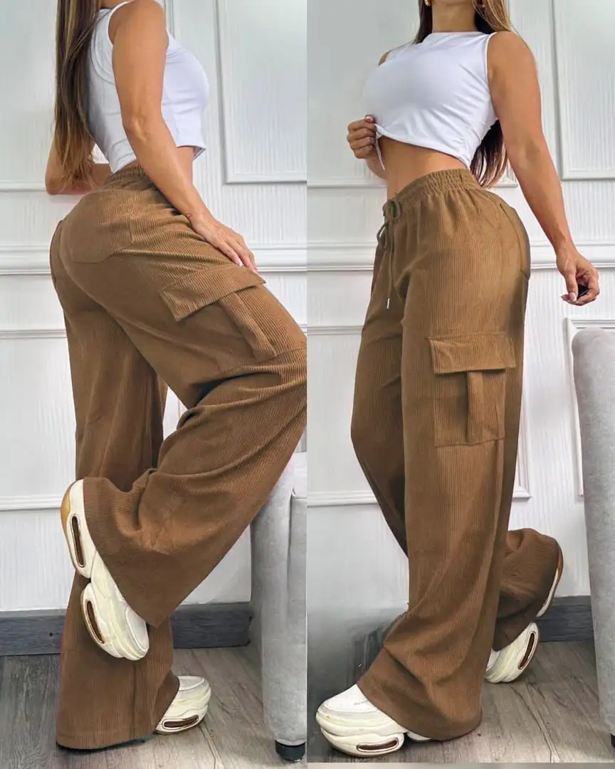 😍Nuevo pantalón tipo cargo ancho 🛍️❤️ 2