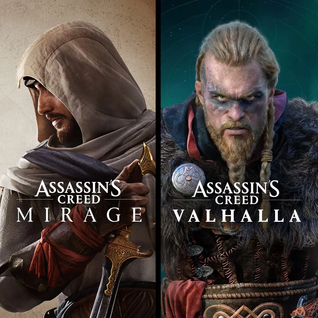 ASSASSINS CREED MIRAGE + ASSASSINS CREED VALHALLA BUNDLE