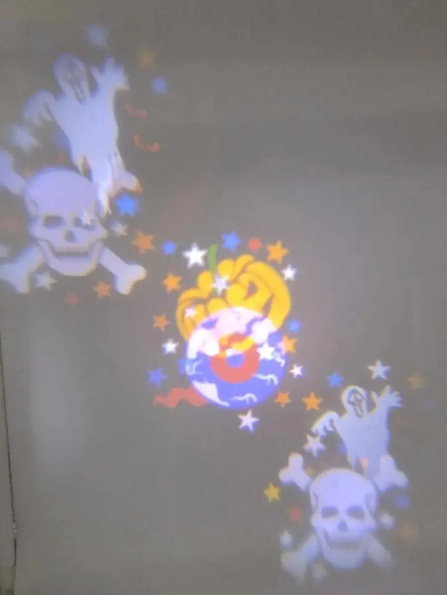 Super foco E27 proyector Halloween Navidad 6 discos giratorio 4