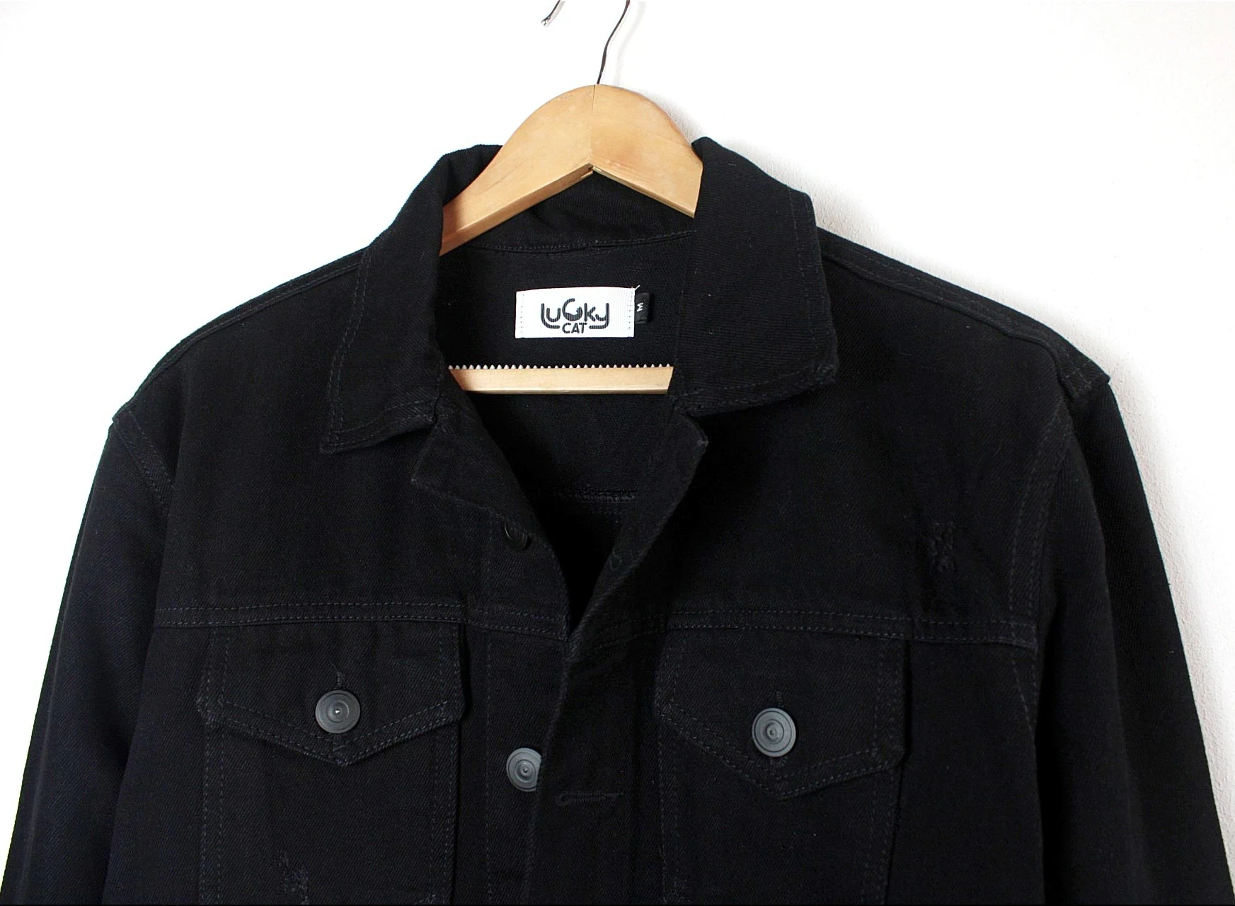 Chaqueta de jean negro  2