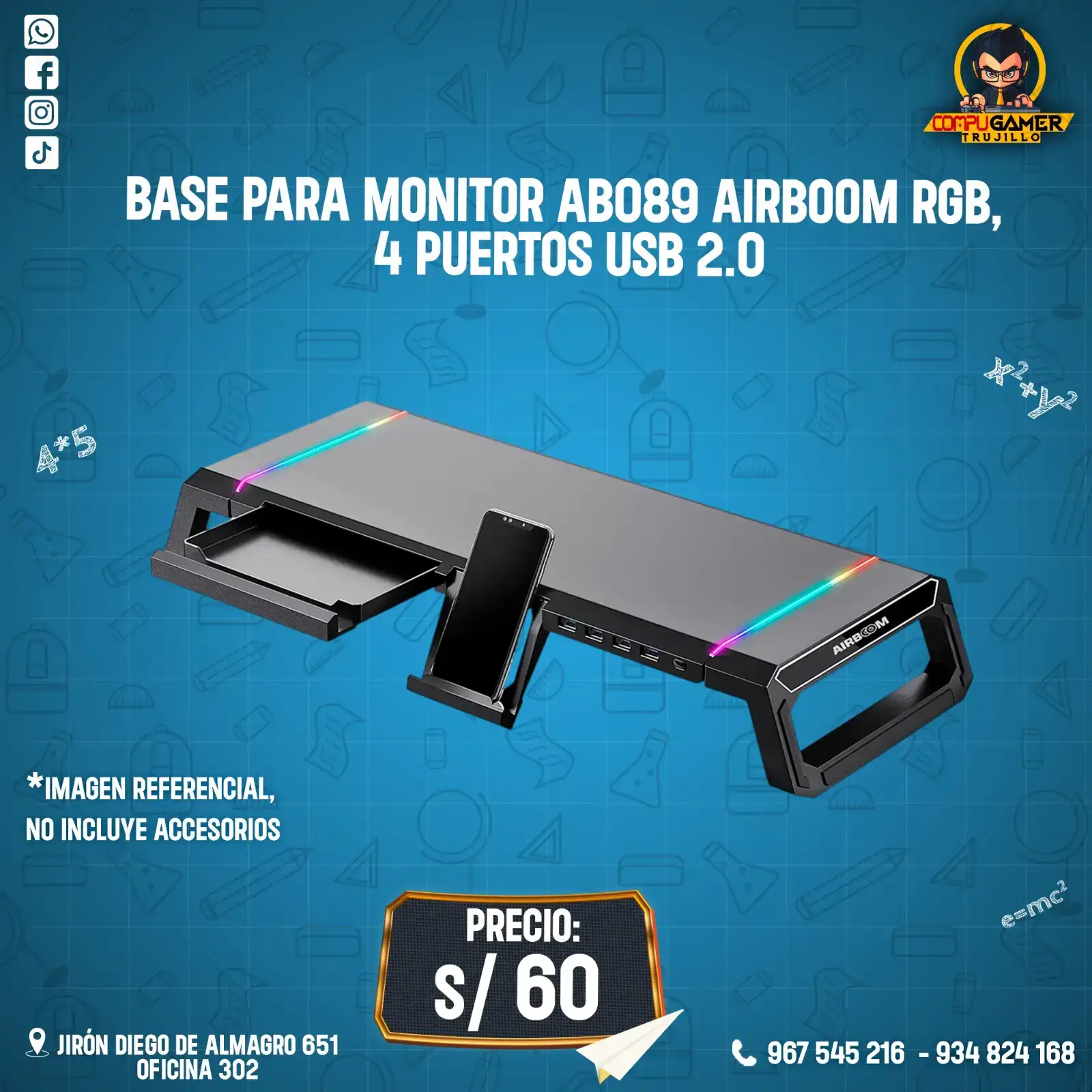 BASE PARA MONITOR AB089 AIRBOOM RGB