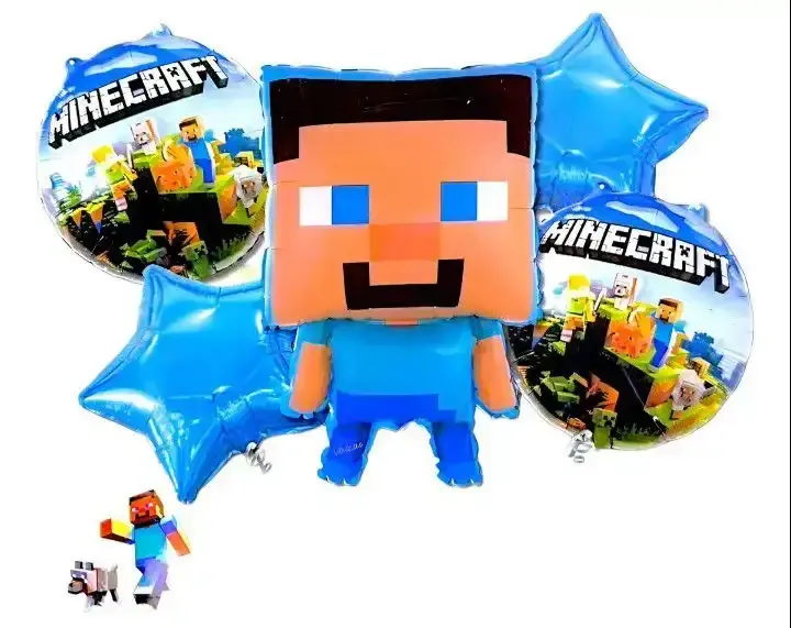 Set 5 globos Minecraft 