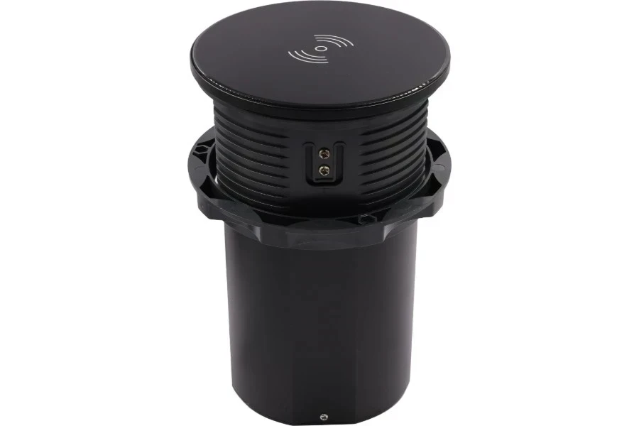 TOMACORRIENTE DE MESA EMPOTRABLE CON CARGA INALÁMBRICA 3 TOMACORRIENTES USB+C (CARGA RAPIDA) INPUT 110-265V AC OUT 18W IP65 CORTE 12CM M:22.5X15CM 2