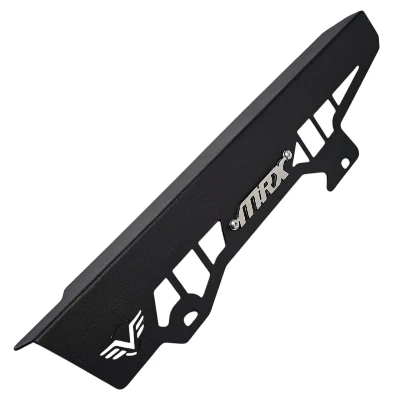 Mrx 125 -150 protector de cadena acero negro logo 3d cromado ML