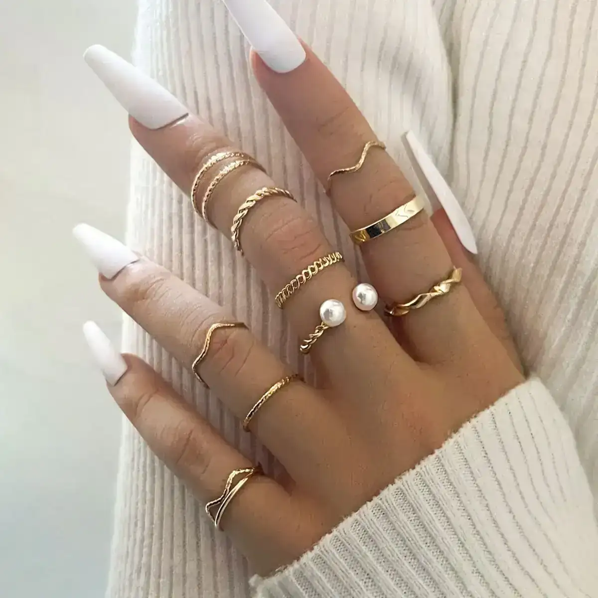 Set x10 Anillos Eisen Dorado REF: D11