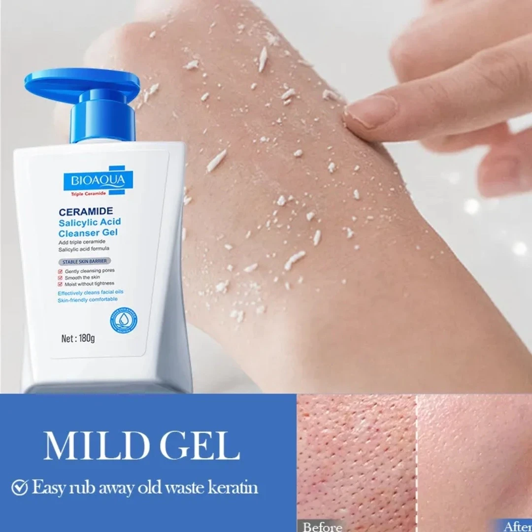 Gel Limpiador Facial de Ácido Salicílico y Ceramide Bioaqua  3