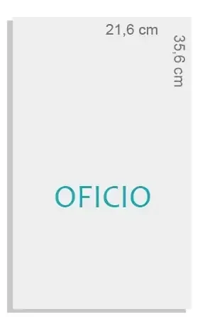 Hojas blancas bolsa con 100 tamaño oficio