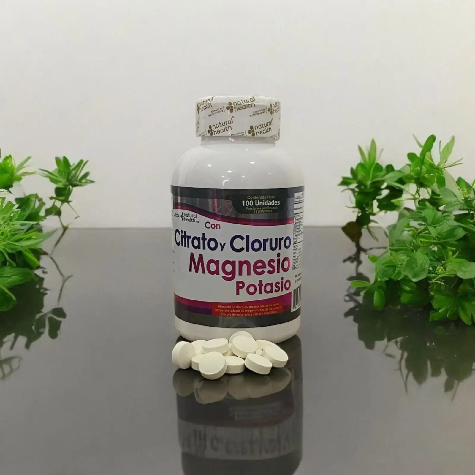 Citrato y Cloruro potasio y magnesio 100 und