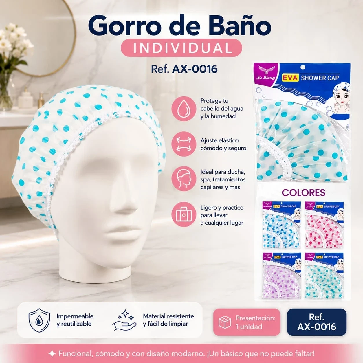 jbl gorro baño plastico aX-0016.jfif