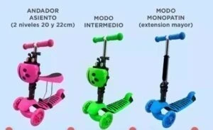 Monopatin 2 En 1 Con Luces Vaquita San Antonio Jeg 12210 7