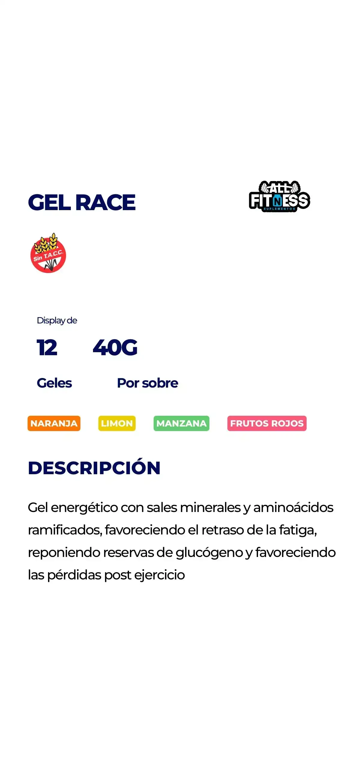 Race gel (sin cafeína) 2