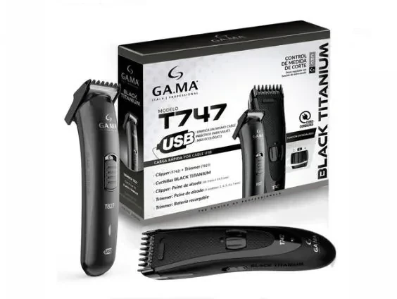 CORTADORA DE PELO GAMA BLACK TITANIUM + TRIMMER 