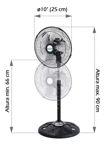 Abanico de 10 pulgadas marca D-lux
