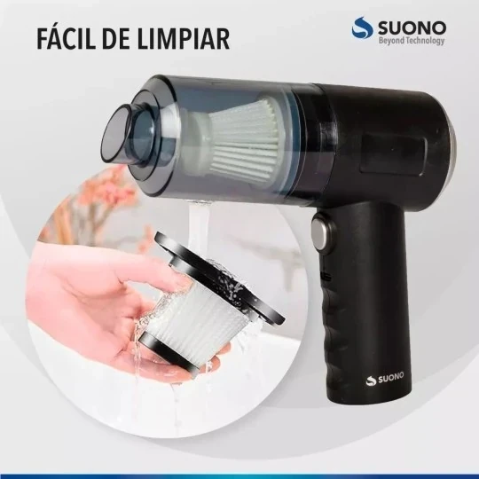 ASPIRADORA PORTATIL SUONO USB DE MANO 220V 400 ML 3 CABEZALES   3