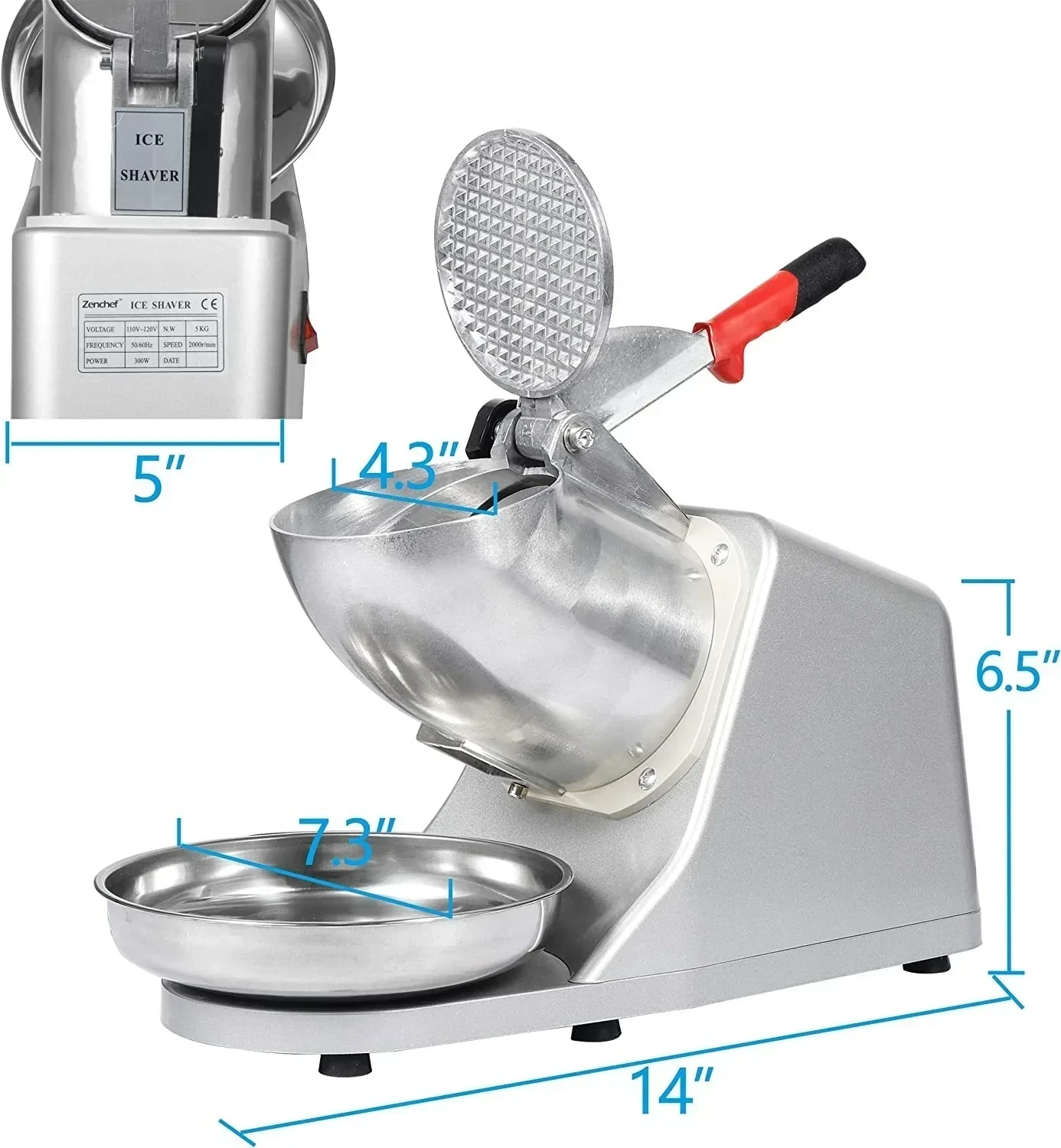 Picadora de hielo 500 W 4