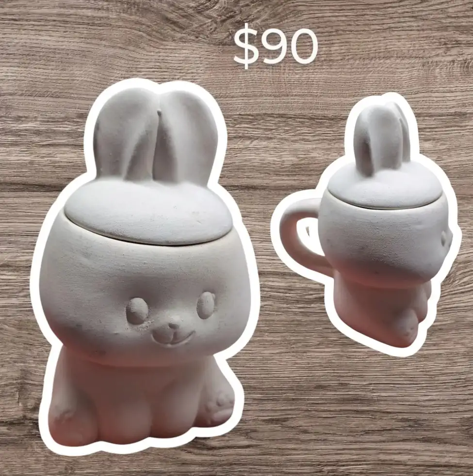 Taza conejo con tapa