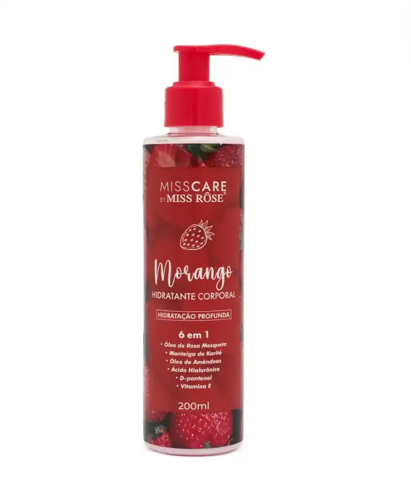 Hidratante corporal de Morango 6 em 1
