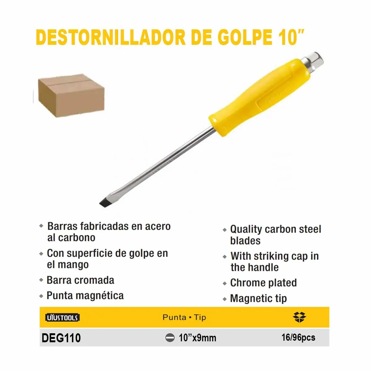 DESTORN PLANA GOLPE Amarillo UYUST 10" 